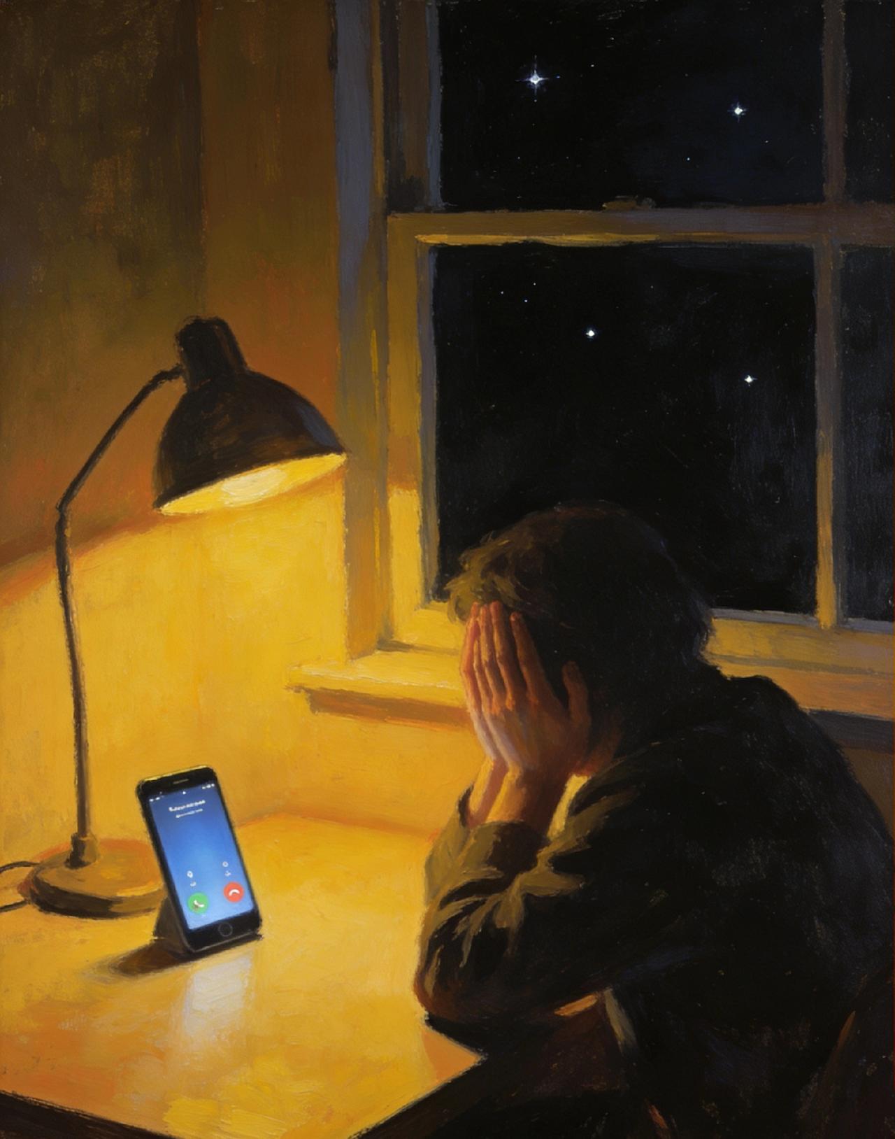 凌晨00:23睡不着，看到妈妈的电话，我真的开心不起来现在是凌晨00:23