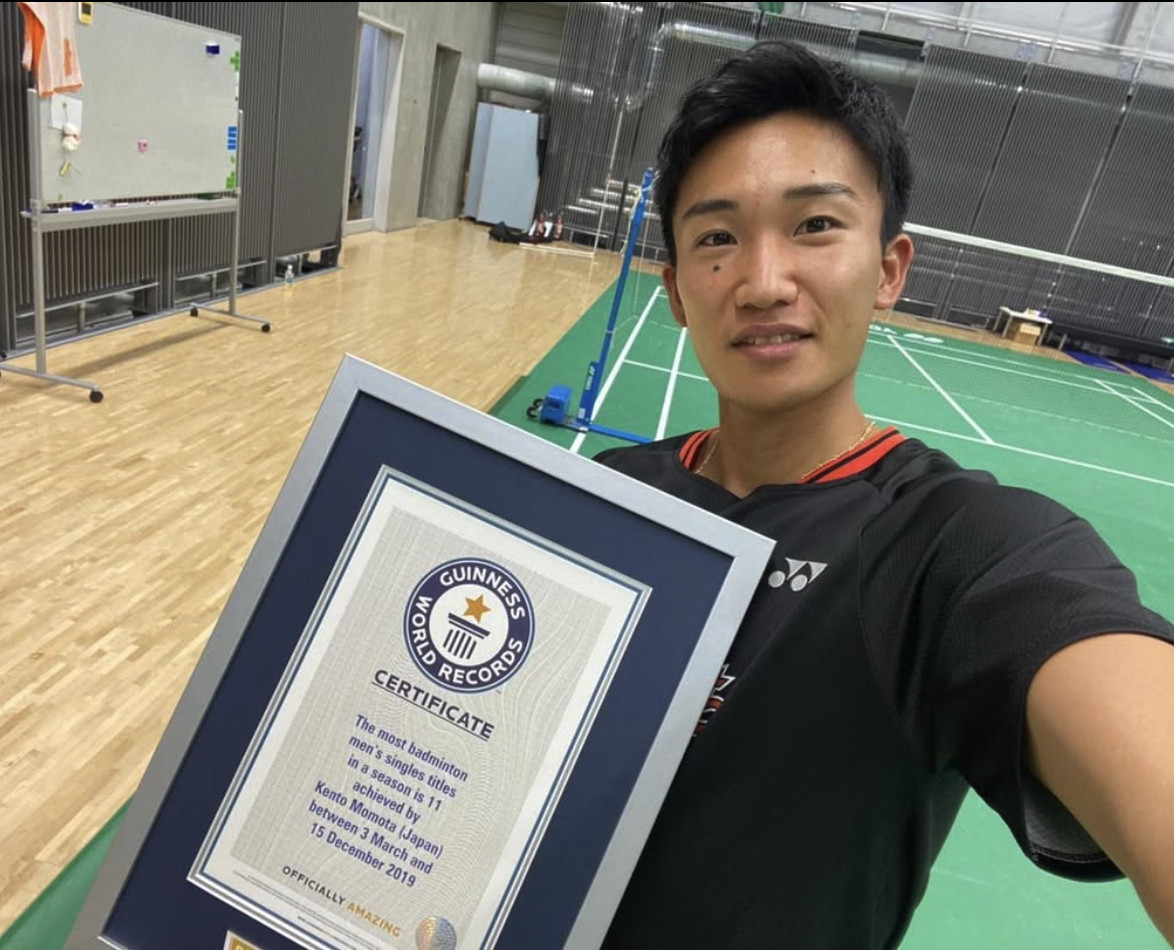 桃田贤斗曾在2019年取得单赛季11冠的吉尼斯世界纪录，本赛季安洗莹和徐承宰/金