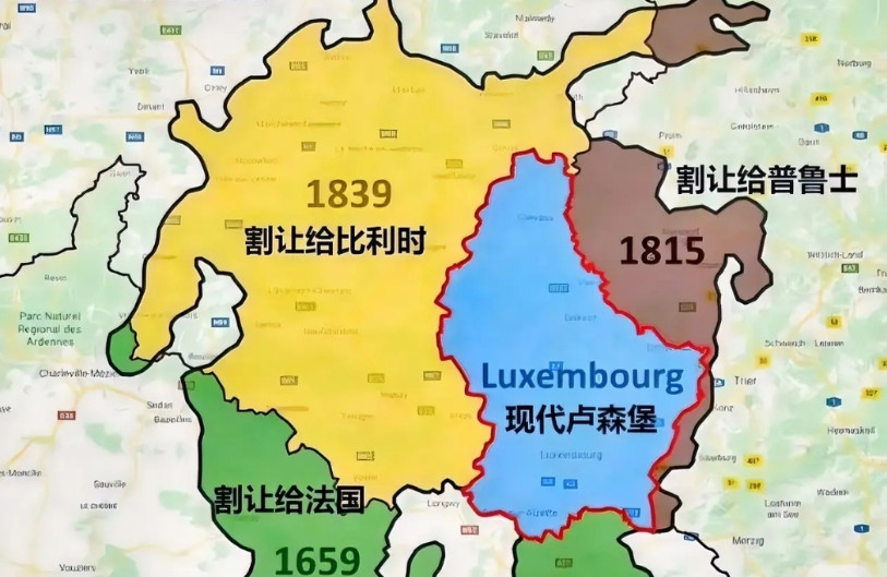 没有想到的是，历史上的卢森堡国土面积竟然超过了1万平方公里，而并非我们现在看到的