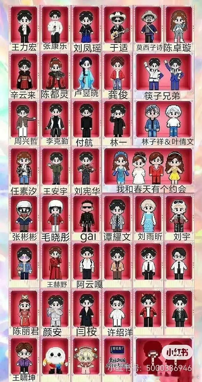 东方卫视跨年像素小人阵容