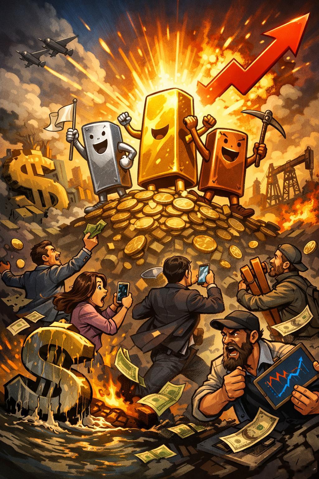 白银疯涨原因金属狂潮点燃全球：白银破百、黄金逼近5000、伦铜重返1.3万，资金