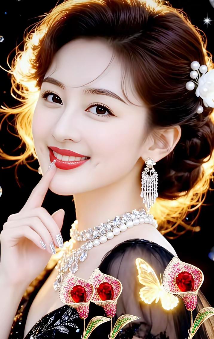美女打扮得像仙女，总能让人眼前一亮。就像刘诗诗，她身着裸粉色长裙、头戴花环，气质