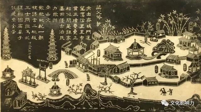 卧龙岗，是南阳人心中的圣地。这幅拓片呈现的是清代人眼中南阳诸葛亮的躬耕地——卧