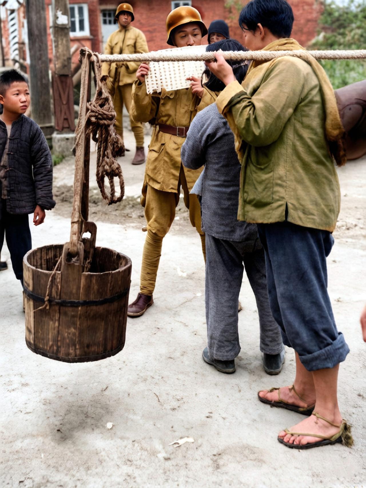这是一张发表在意大利《通讯》刊物上的老照片，记录的是1949年5月，上海解放后的