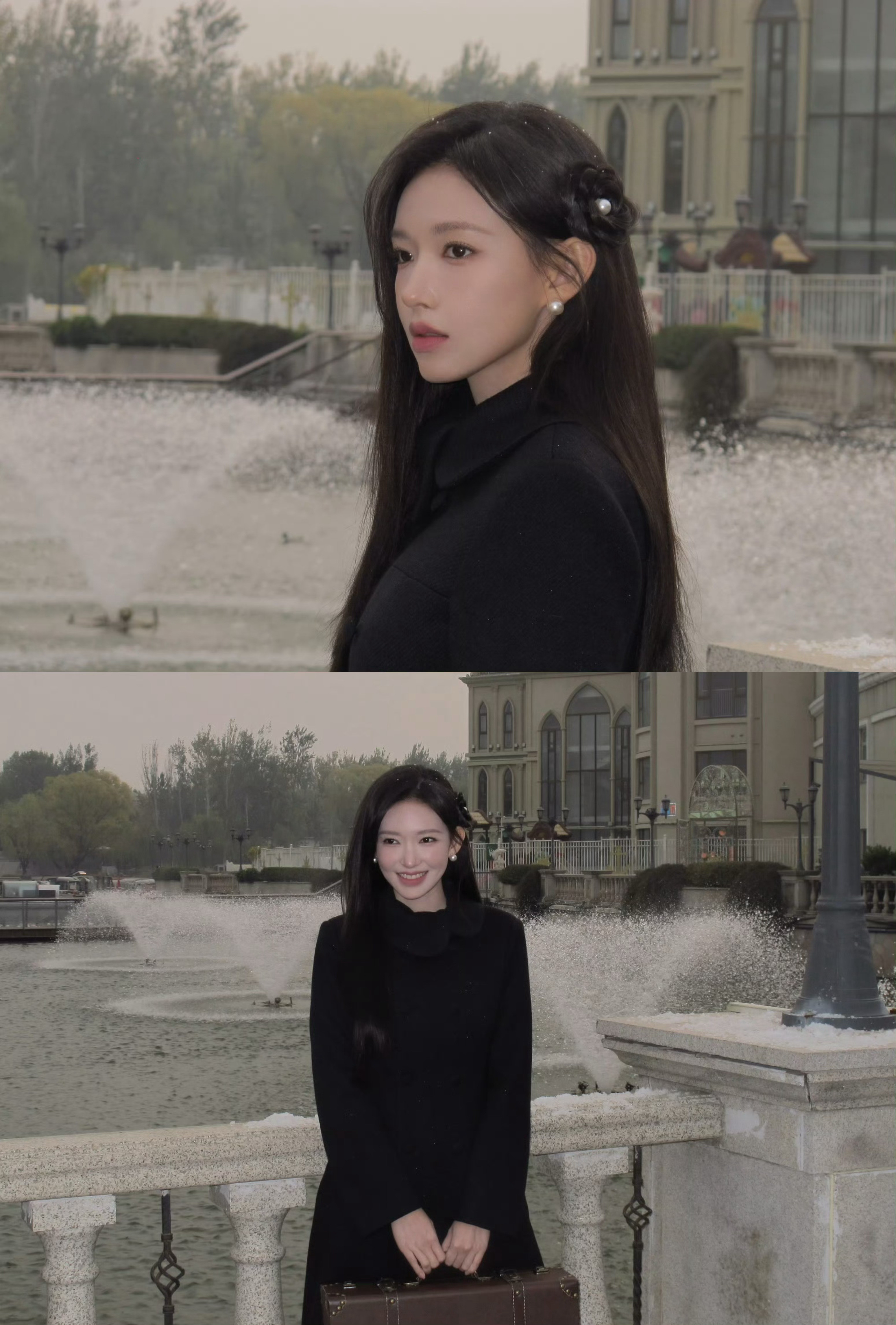 有人懂程潇今天这组图吗，live图比精修还美民国留洋小姐回国那天下了雪🌨️