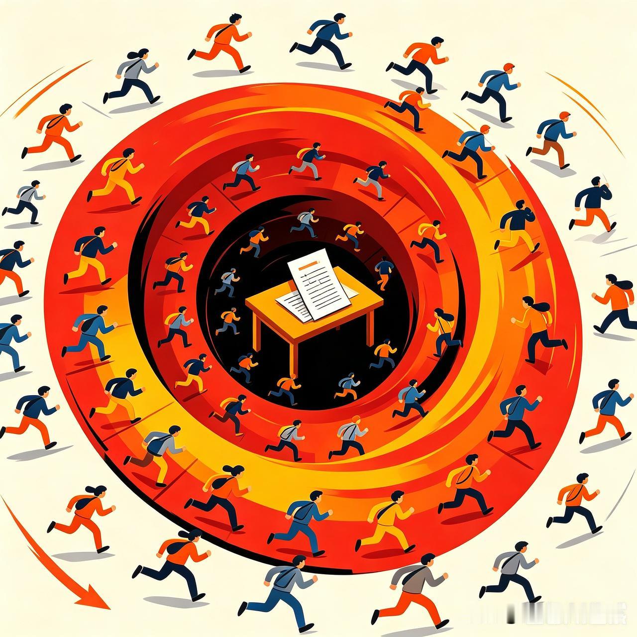 经济高度发达，但普通人幸福感极低；社会效率拉满，但所有人都活得极度疲惫；竞争无处