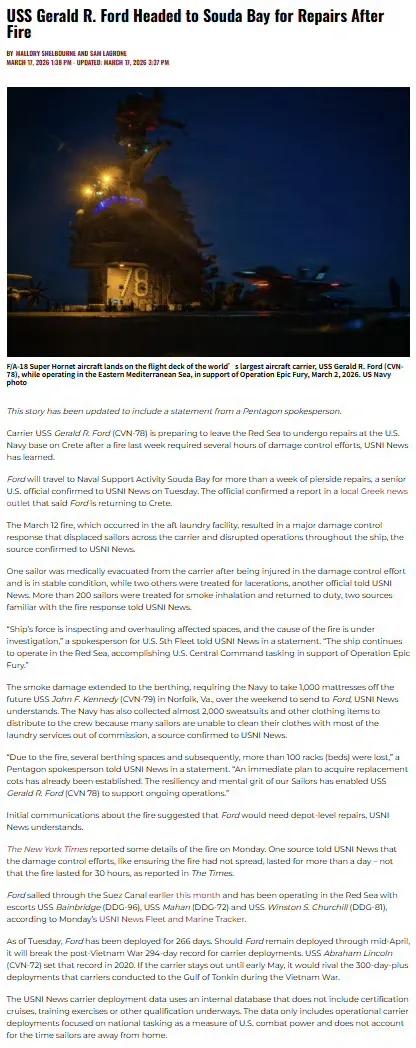 从媒体报道的美国海军“福特”号航母情况看，这艘航母的表现差劲透了，而且还产生了一