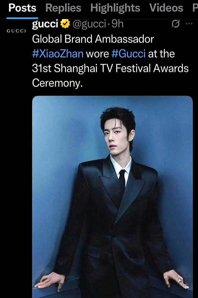 Gucci这操作，直接把内娱的咖位战给终结了。海外三大平台同时把肖战认领回自家
