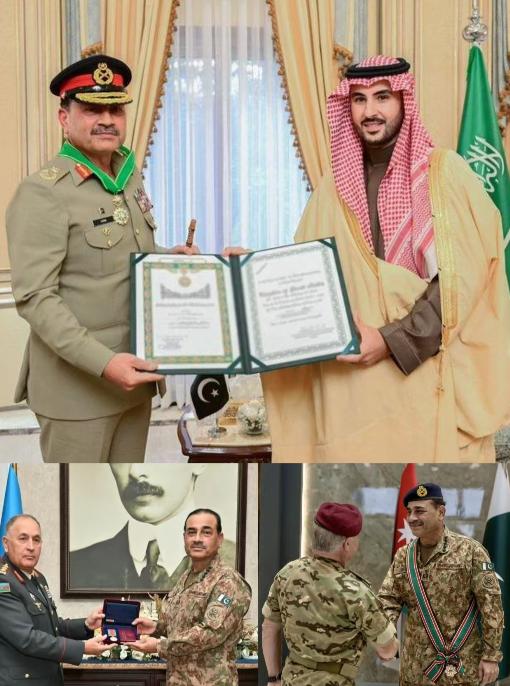 中东地区新的扛把子-巴基斯坦！巴基斯坦元帅穆尼尔元帅现在太忙了，沙特授勋，阿塞拜