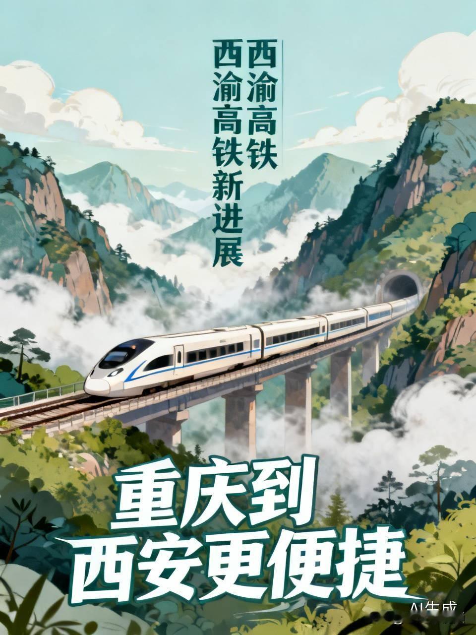 西渝高铁又传好消息！重庆到西安越来越近了最近西渝高铁朱家山隧道顺利贯通，不少重