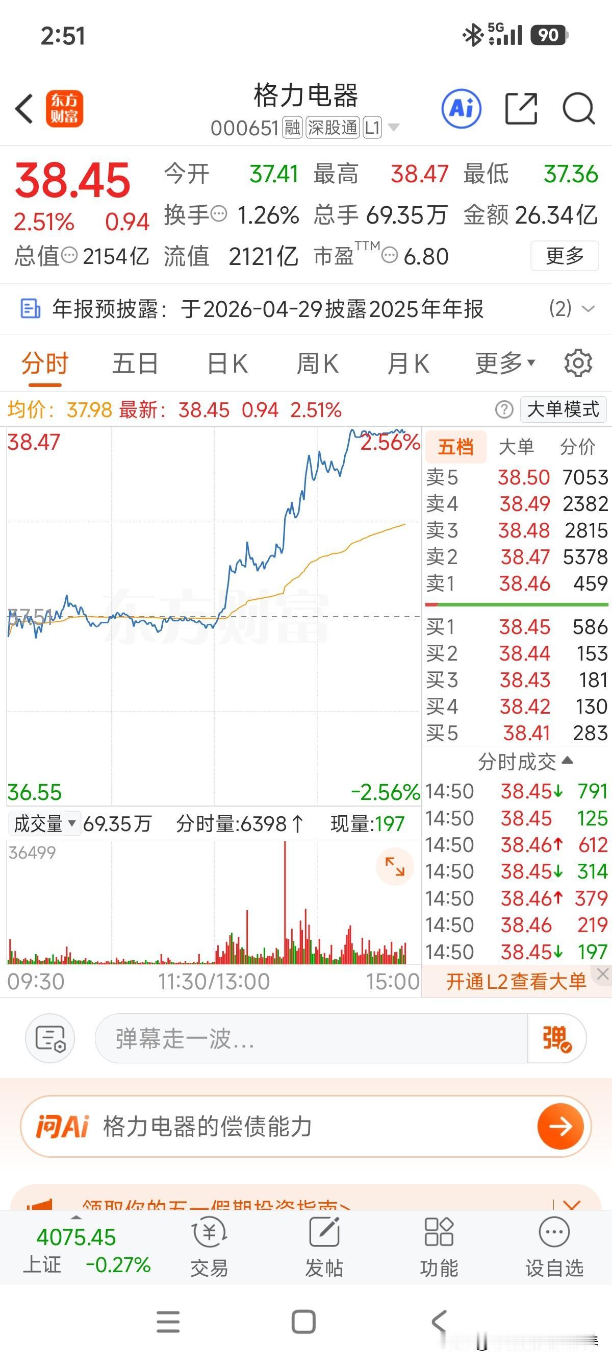 今天榜一大哥送火箭了[呲牙笑]，今天晚上要披露财报了，这是有先知资金冲进去来赌财报