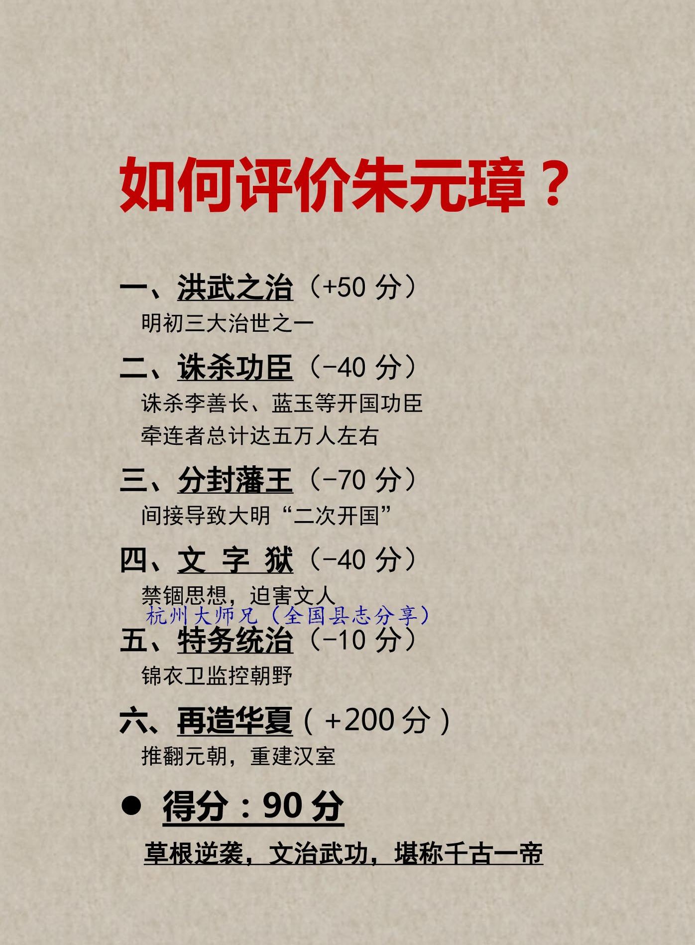 如何评价历史上的朱元璋？