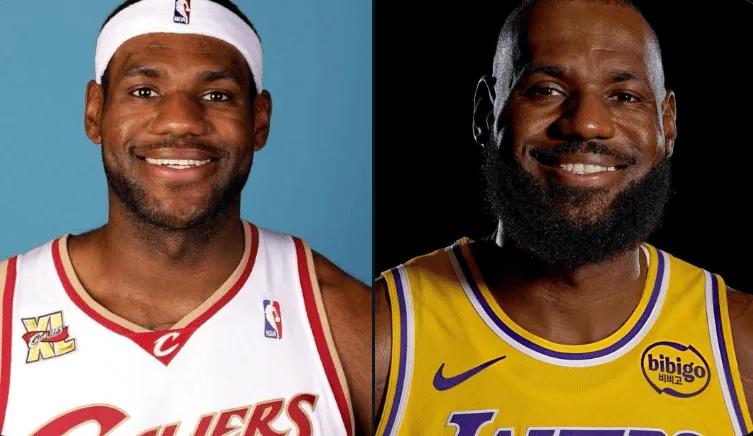 生涯1612场比赛，如果把詹姆斯生涯分2半，数据竟然几乎一样！詹生涯前806场比