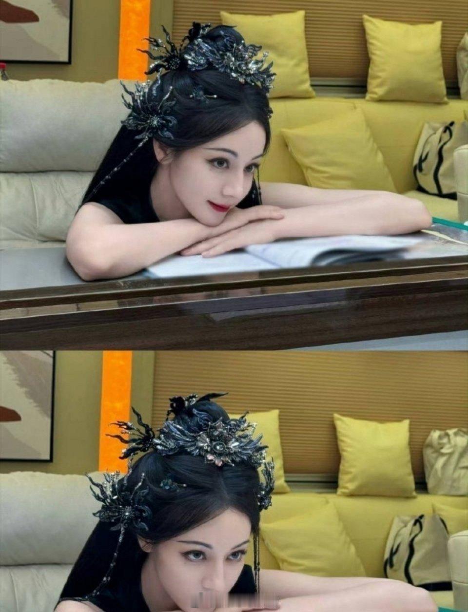 迪丽热巴妆造居然秒不过王楚然[捂脸哭][捂脸哭]​​​