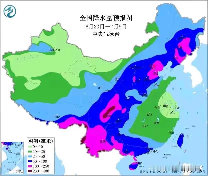 近年来，全国年平均气温上升了一度，降雨带较往年大幅北移数百公里，若平均气温再升高