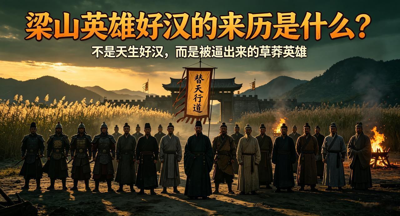 梁山英雄好汉，并不是一开始就叫“好汉”。他们来自不同阶层，有军官、文人、农