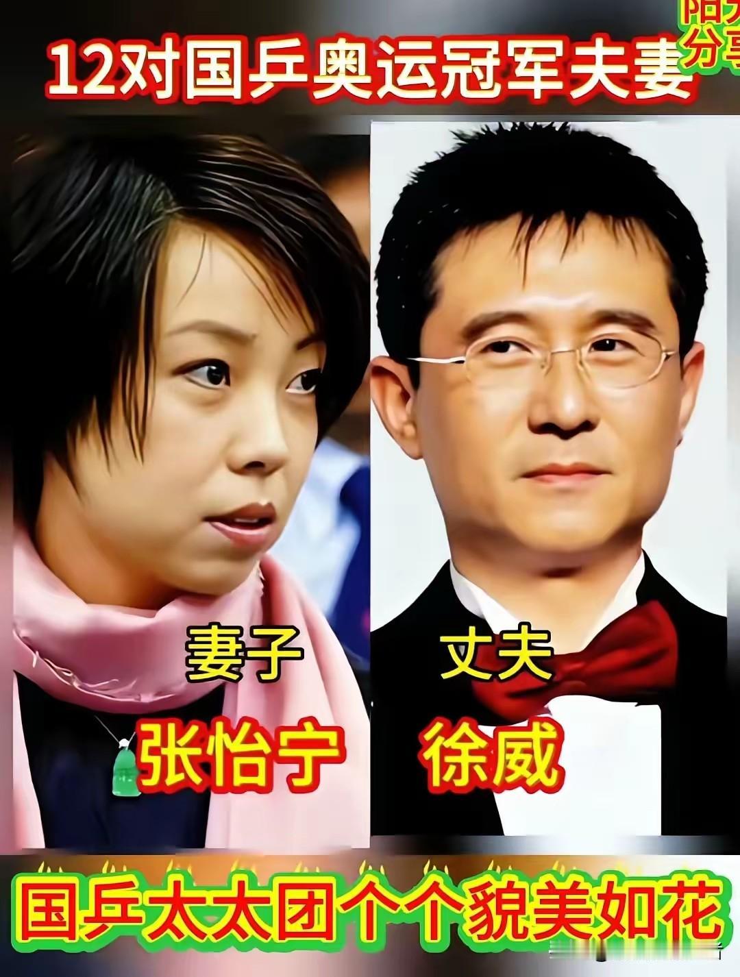 国乒冠军夫妻档：赛场内外的双强浪漫。国乒队堪称“冠军夫妻制造机”，12对奥运冠