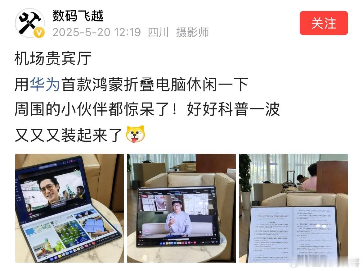 这也许就是华为鸿蒙折叠电脑的意义之一吧！把高端客户拿捏的明明白白。划重点，机场贵