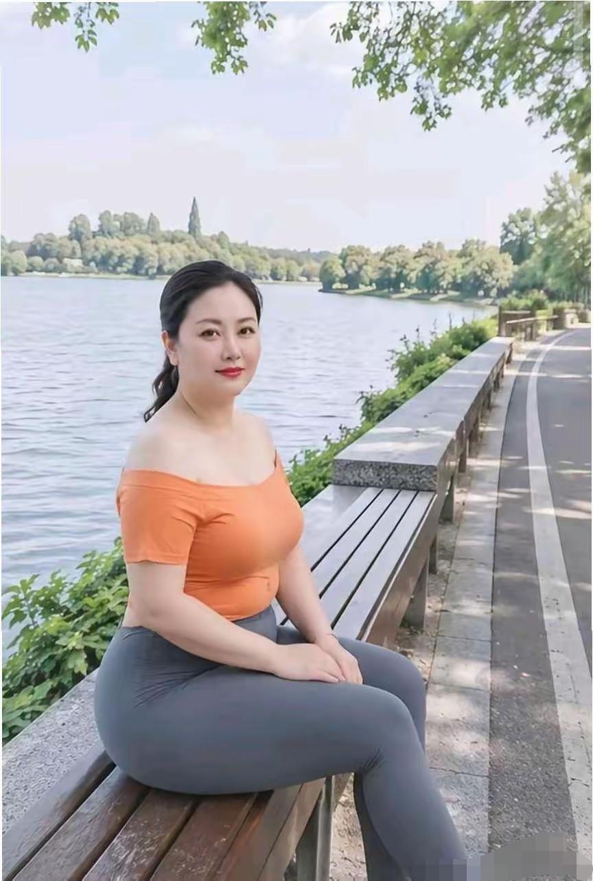 湖边上的美女