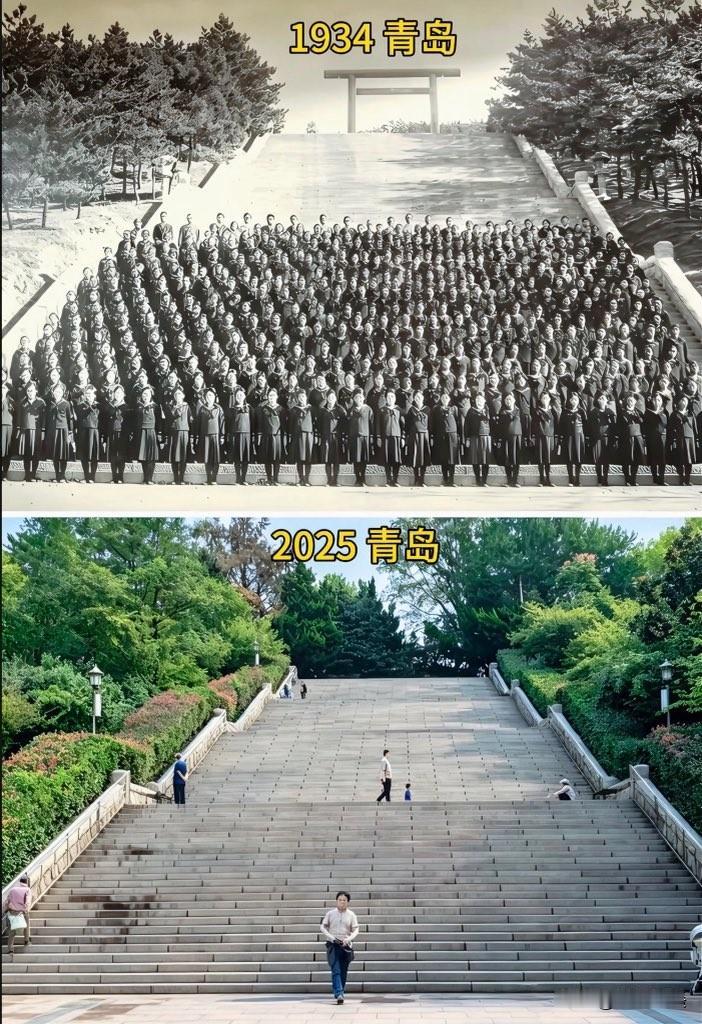 青岛曾两次被日寇占领,分别是1914-1922和1938-1945年。上图是1