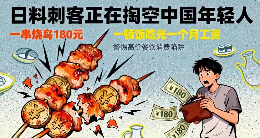 一串烧鸟180元，一顿饭吃光一个月工资！“日料刺客”正在掏空中国年轻人昏暗的