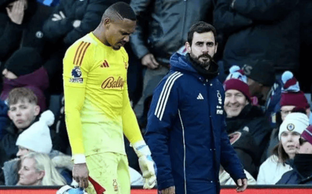 BBC: 森林门将维克托因膝伤赛季报销;此前代表森林出场9次