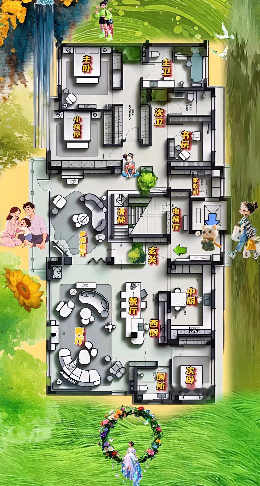 双拼是个能力，甚至是个天赋，看356㎡性价比，它是双胞胎最值的托付的大平层！