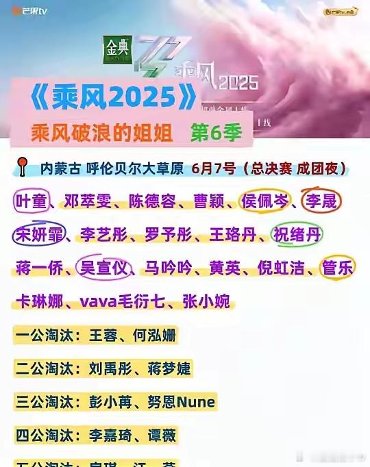 🌊浪姐总决赛成团夜乘风2025呼伦贝尔《乘风2025》乘风破浪的姐姐 