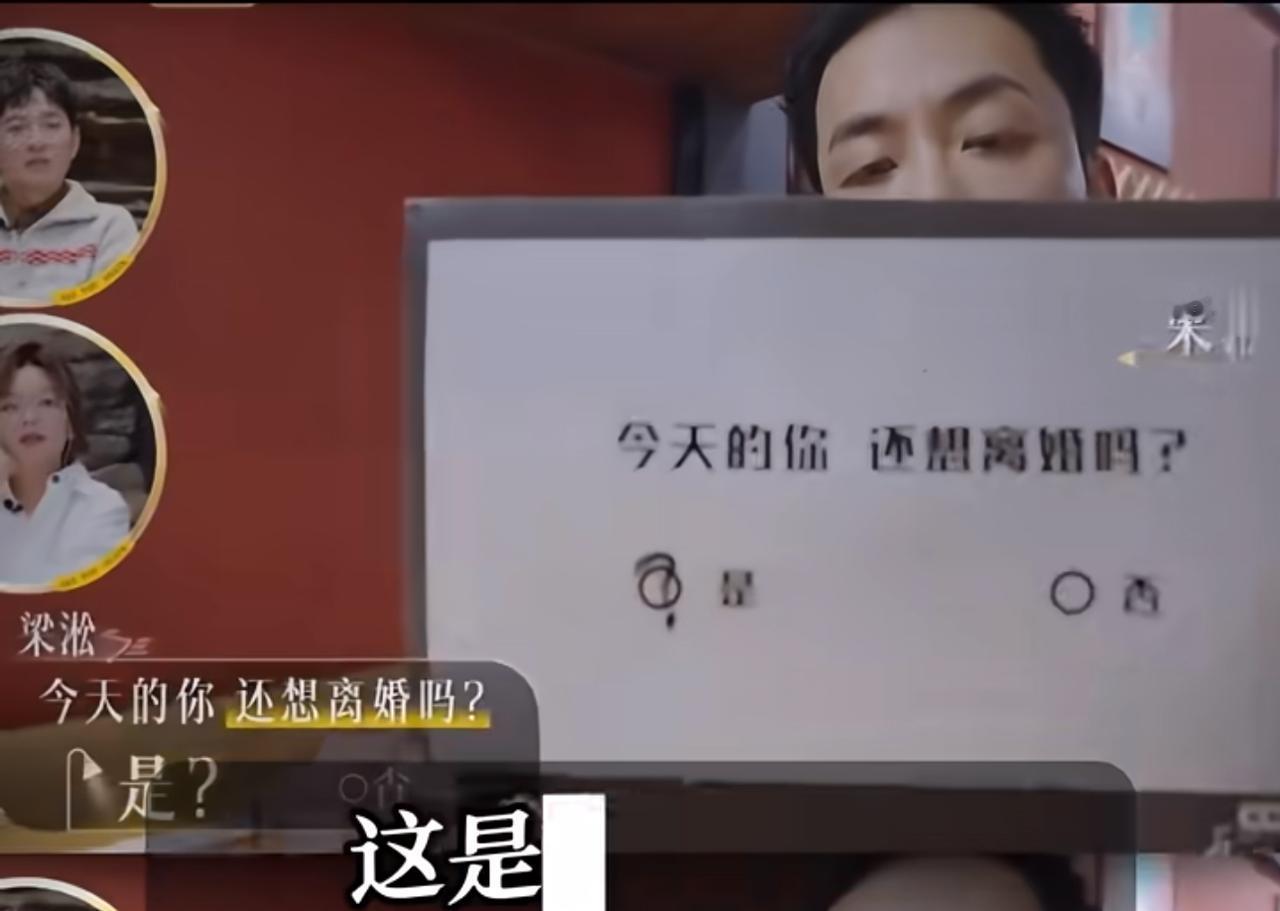 梁淞第一次选择离婚，说是看不到希望。《再见爱人》你们还在追吗？没想到这疯癫的