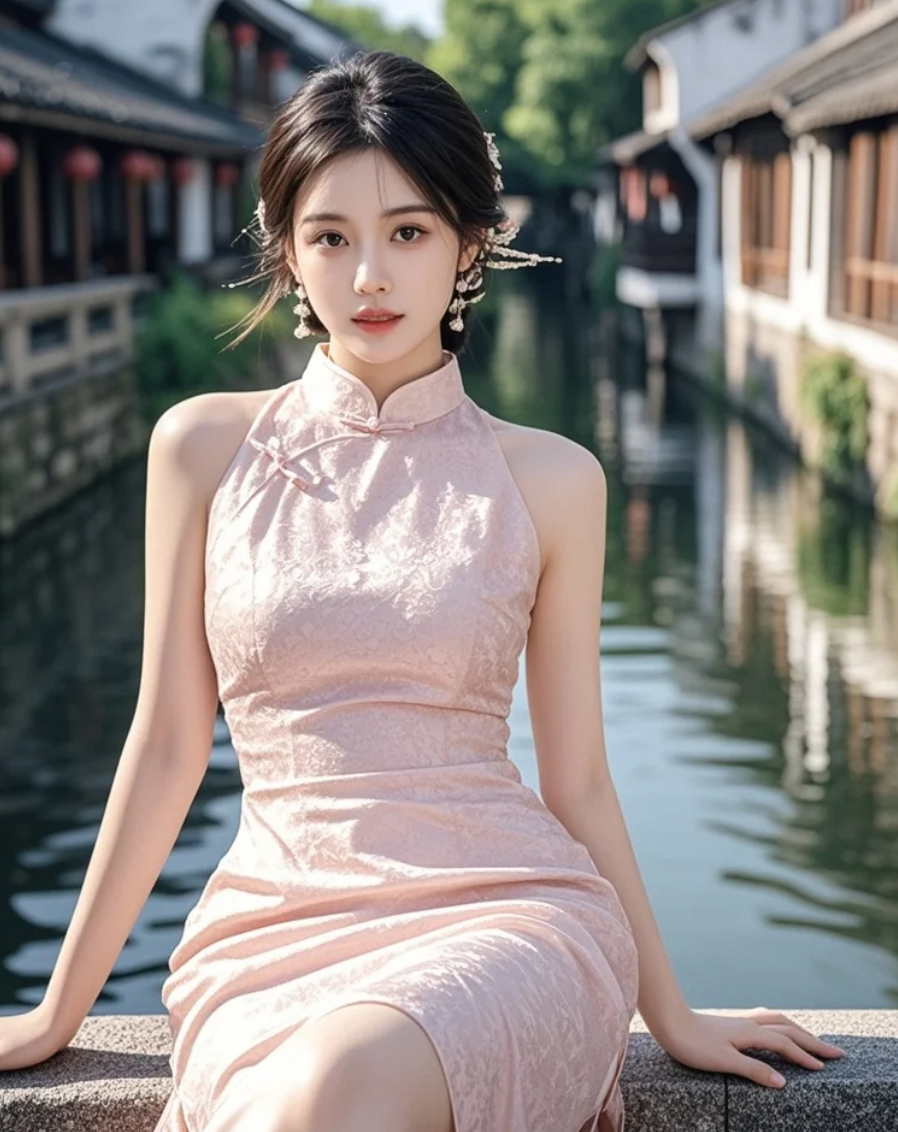 她像被海风揉皱的诗笺，一瞥惊鸿美到失语