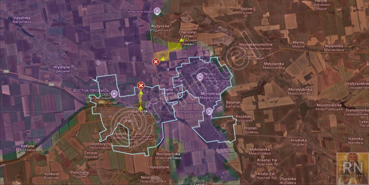 在过去的几个小时里,有战报地图上显示红军城两个地点——西北方向发现了俄军。目