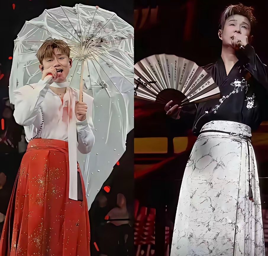 同样是马面裙，张杰穿上被吐槽，小沈阳却封神了​