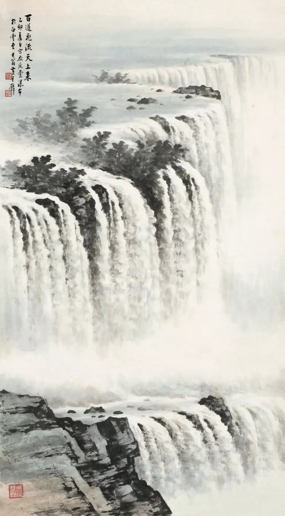 黄君璧（1898—1991），现代著名国画艺术家、教育家，宋美龄国画老师。台湾画