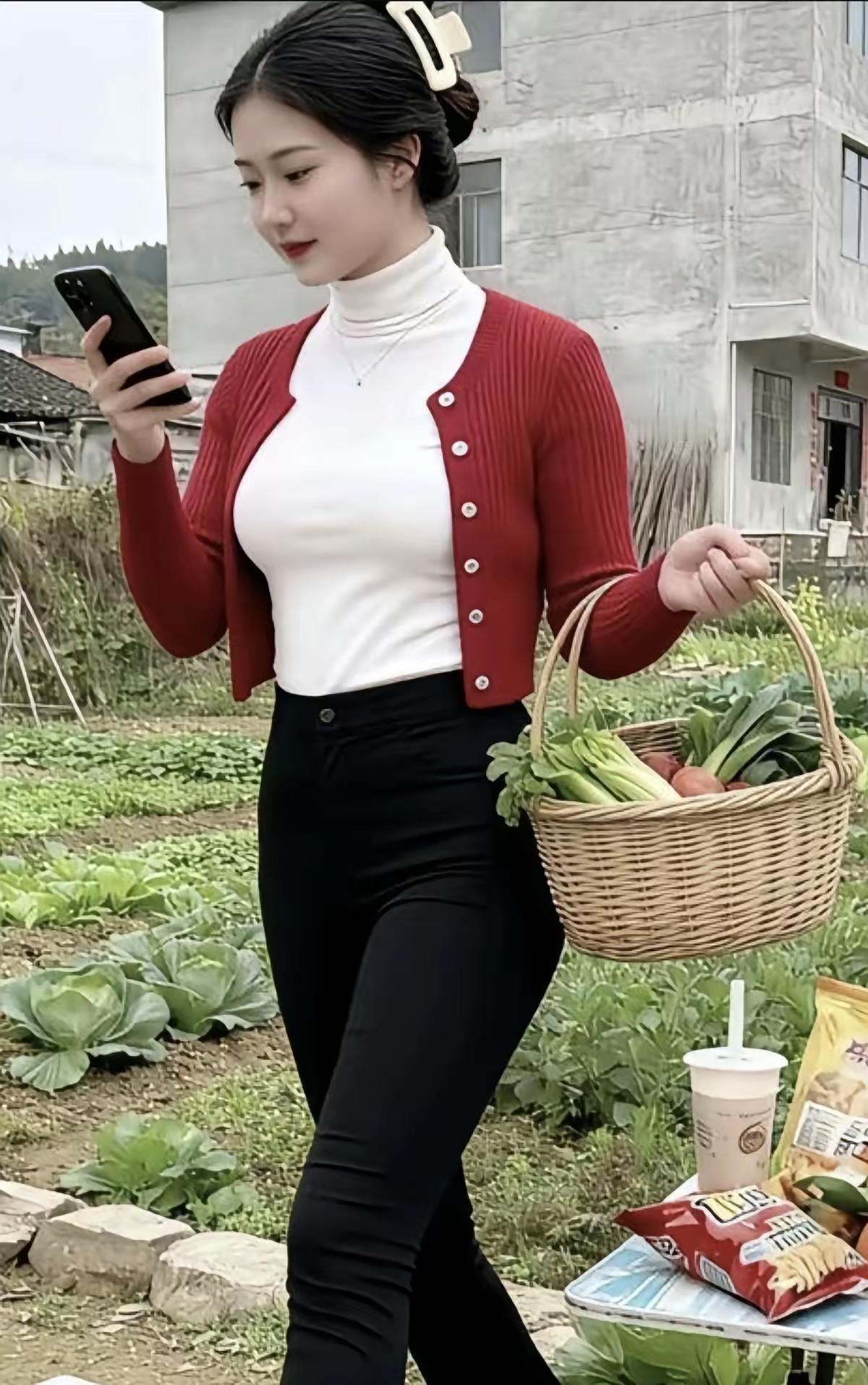 天净沙·菜赠亲友鲜蔬盈篮轻拿，走亲访友堪嘉。绿色无污可夸。健康同话，共