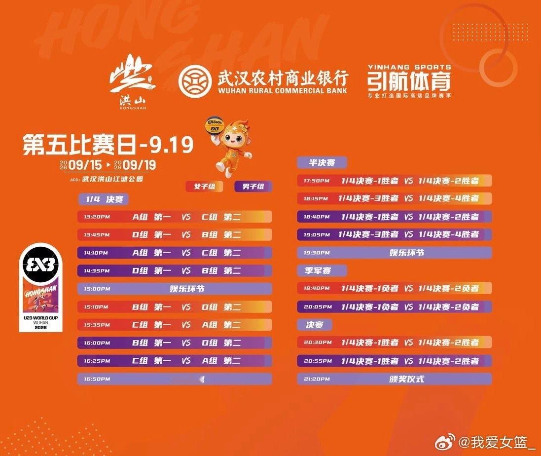 【赛事预告|FIBA3x3U23世界杯落户武汉】2026国际篮联三人篮球U