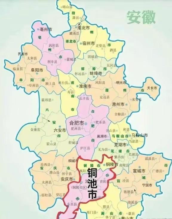 安徽的地级市划分也是拆分的太细致，很多地级市因为各种因素和历史原因被拆分，但是总
