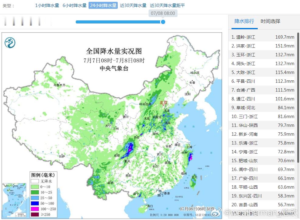 【警惕台风+季风气流导致强降雨】昨天到今晨，副热带高压东退，高空槽东移，台风北上