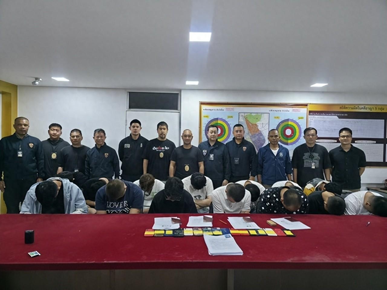 泰国在曼谷市抓获14名大国籍人员。这些人员为躲避缅甸对电信集团的打击，从缅甸