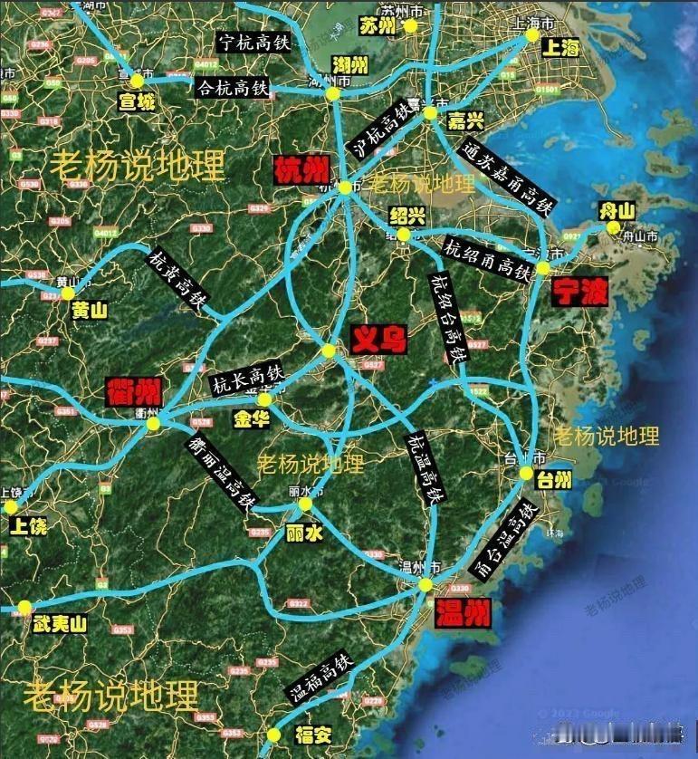 浙江高铁网，恰似“五绝”布局。杭州凭省会优势稳坐浙北枢纽，如北丐；宁波借通苏嘉甬