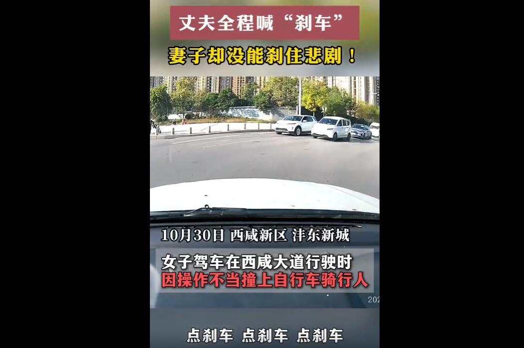 陕西西咸新区一女子驾车时操作不当撞上自行车骑行人，致对方抢救无效死亡，交警认定其