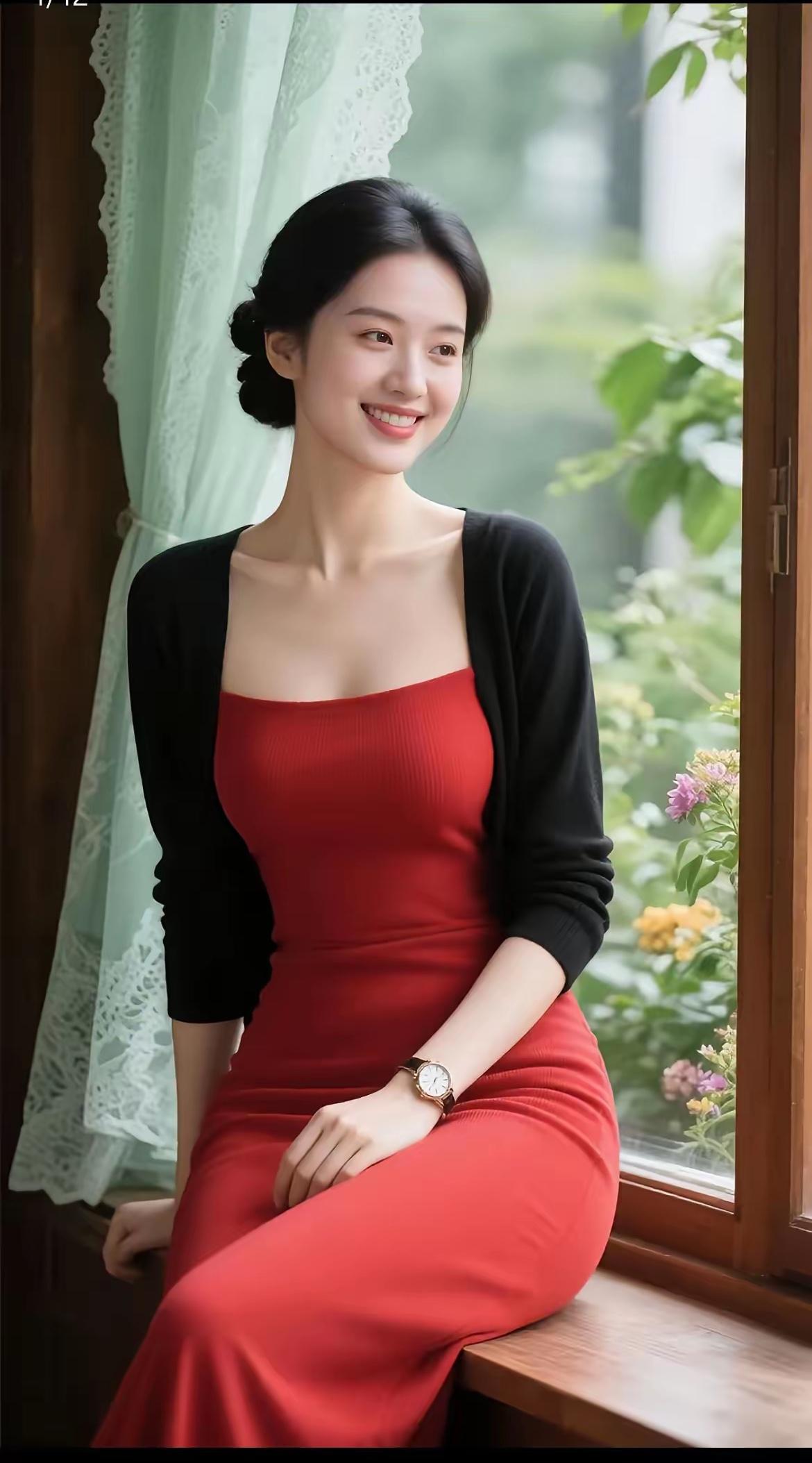 唯美在这一方木质窗畔，时光仿佛被精心绣织。那轻柔的浅绿色蕾丝窗帘，似是梦的薄纱