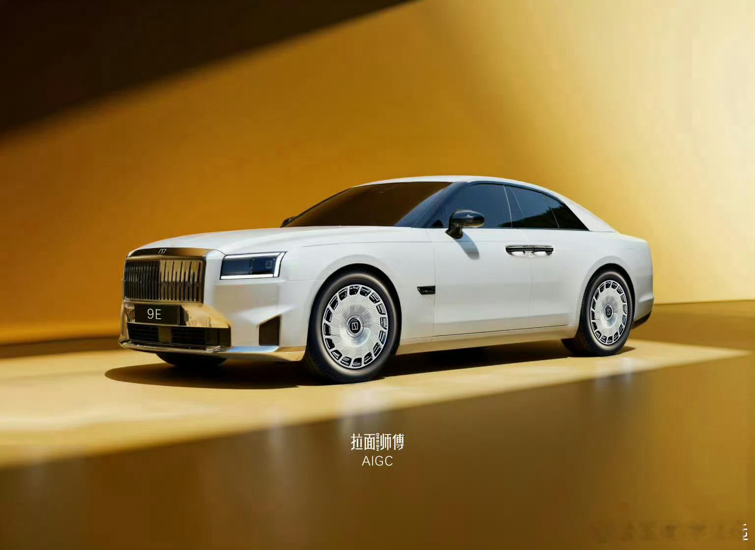 极氪9E假想图如果极氪真的用9X的前脸风格加上劳斯莱斯古斯特的腰线配上对开门做一