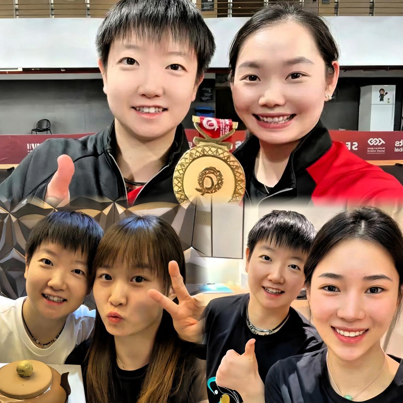 孙颖莎在国家队里有几位关系特别铁的姐妹，个个都是神仙友谊！1、王添艺—