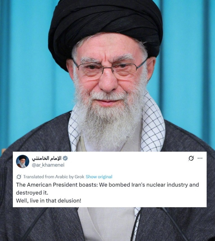 【哈梅内伊怼特朗普继续做梦吧】伊朗最高领袖哈梅内伊的“X”账号10月20日发布贴