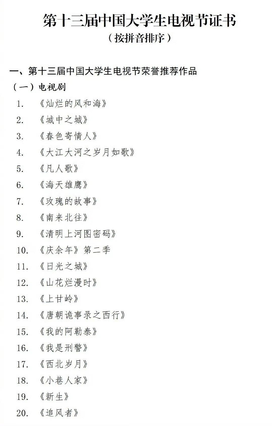 追风者入选大学生电视节荣誉推荐作品恭喜王一博《追风者》获评第十三届中国大学生电