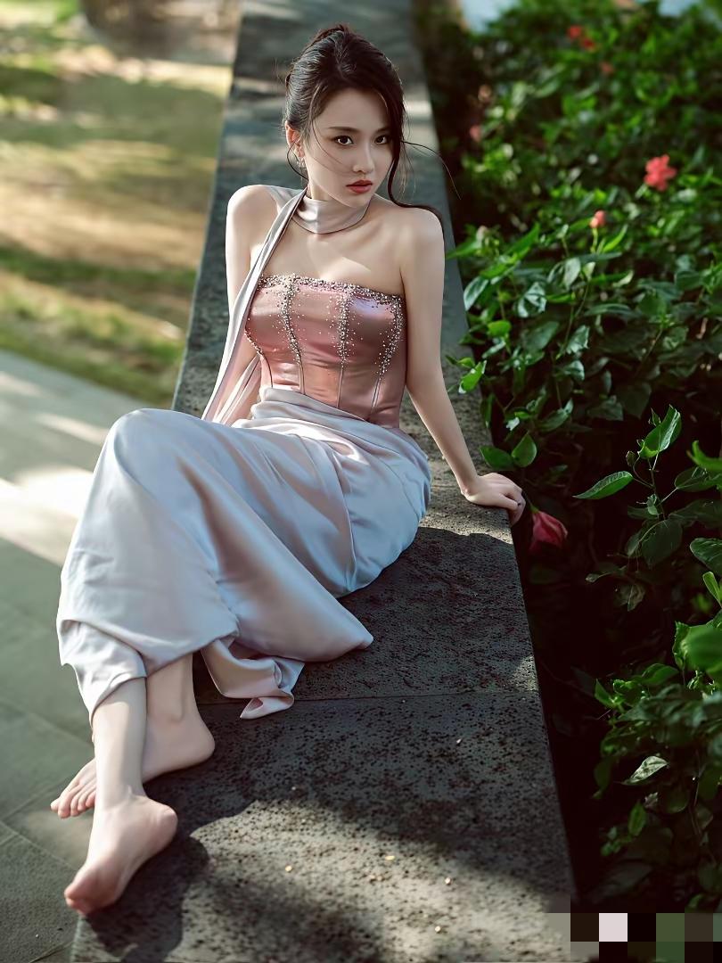 婆娑花影中的美女！立夏，代表着我们已进入夏天，也许，夏天最美丽的景致就是花影