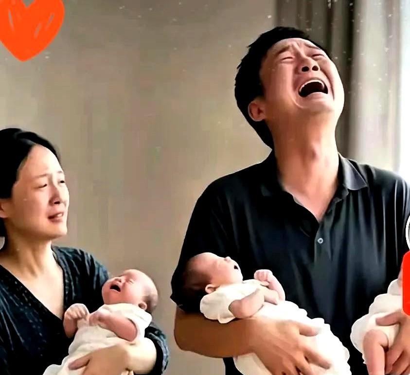 年轻妈妈的“生女儿队伍”又壮大了。这位年轻妈妈前两胎都生了双胞胎女儿，这次第三