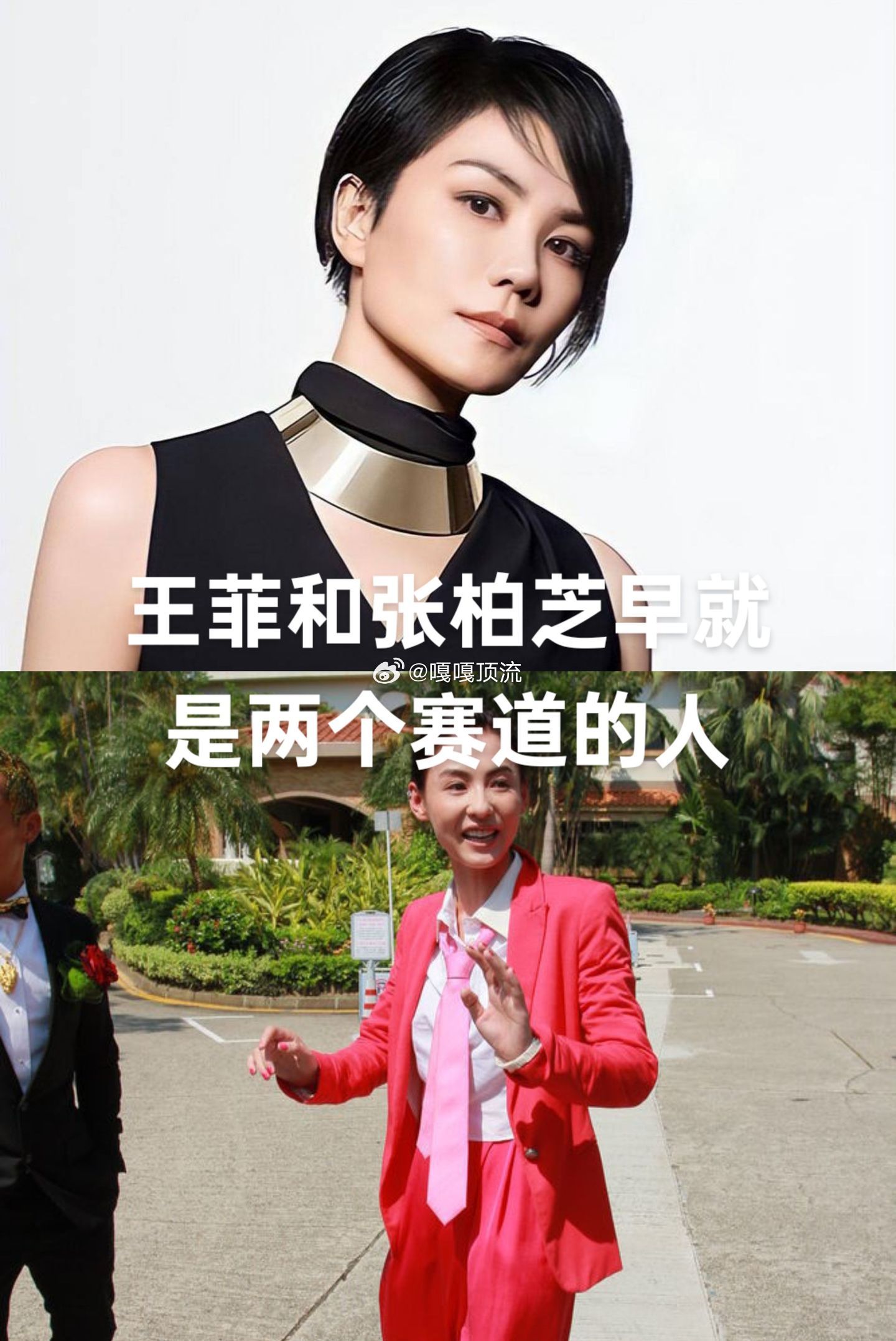 王菲是优秀的歌手，张柏芝是优秀的演员，曾经都统领过时代的人，都爱上了同一个人男人
