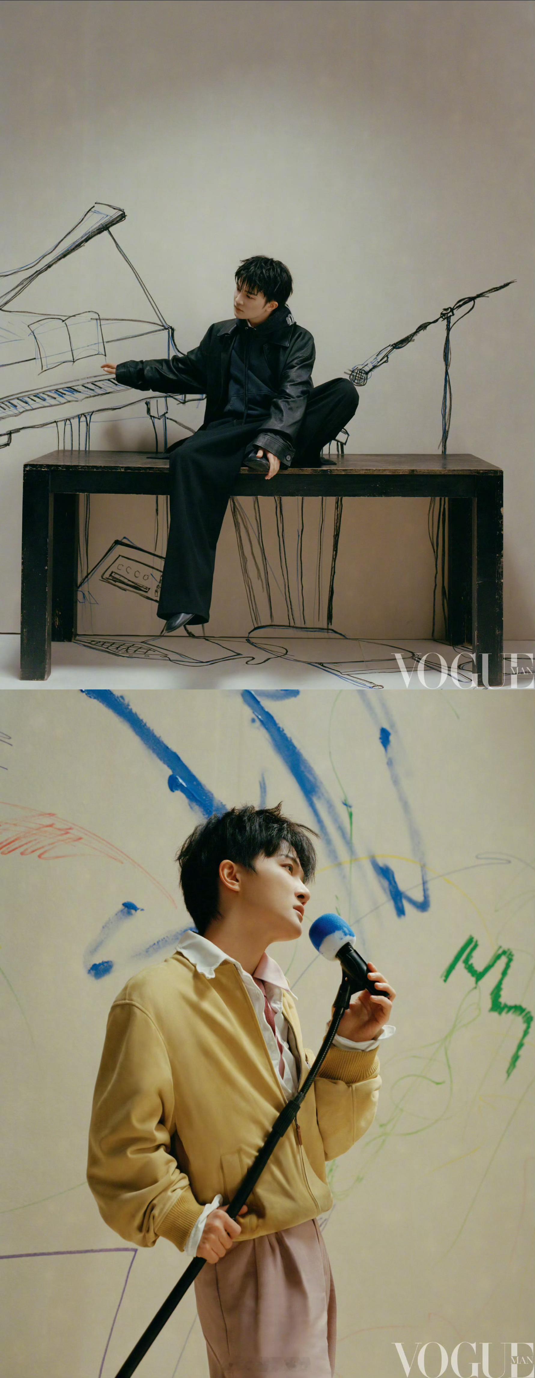 周深杂志周深VOGUEMAN二月封面内页大片来袭，做什么都相当优秀的深深，拍杂