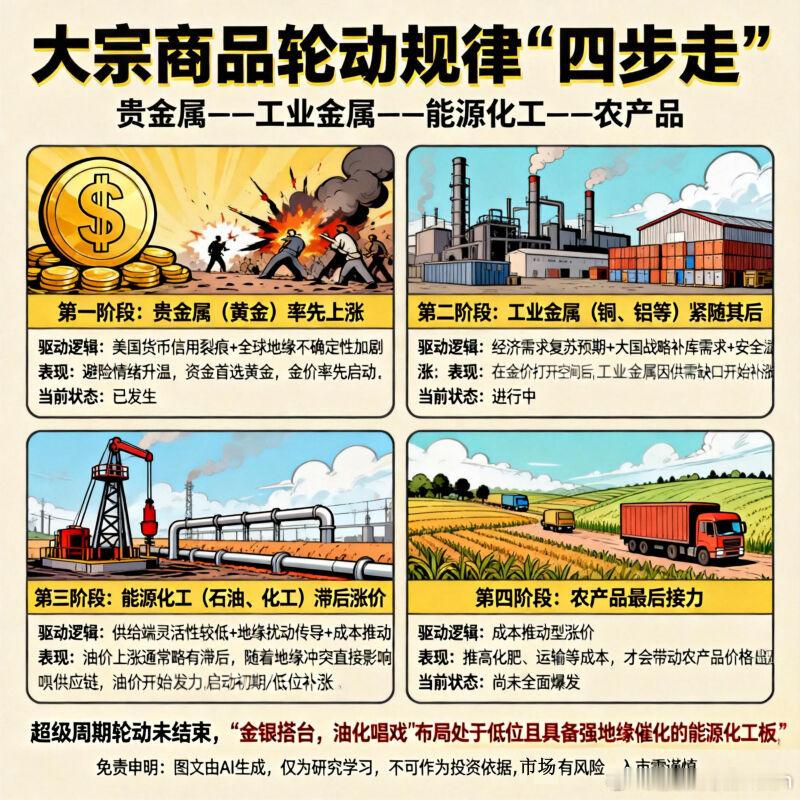【认知价值】资源品超级周期的“四步走”复盘过去3轮（2008-2011、2016